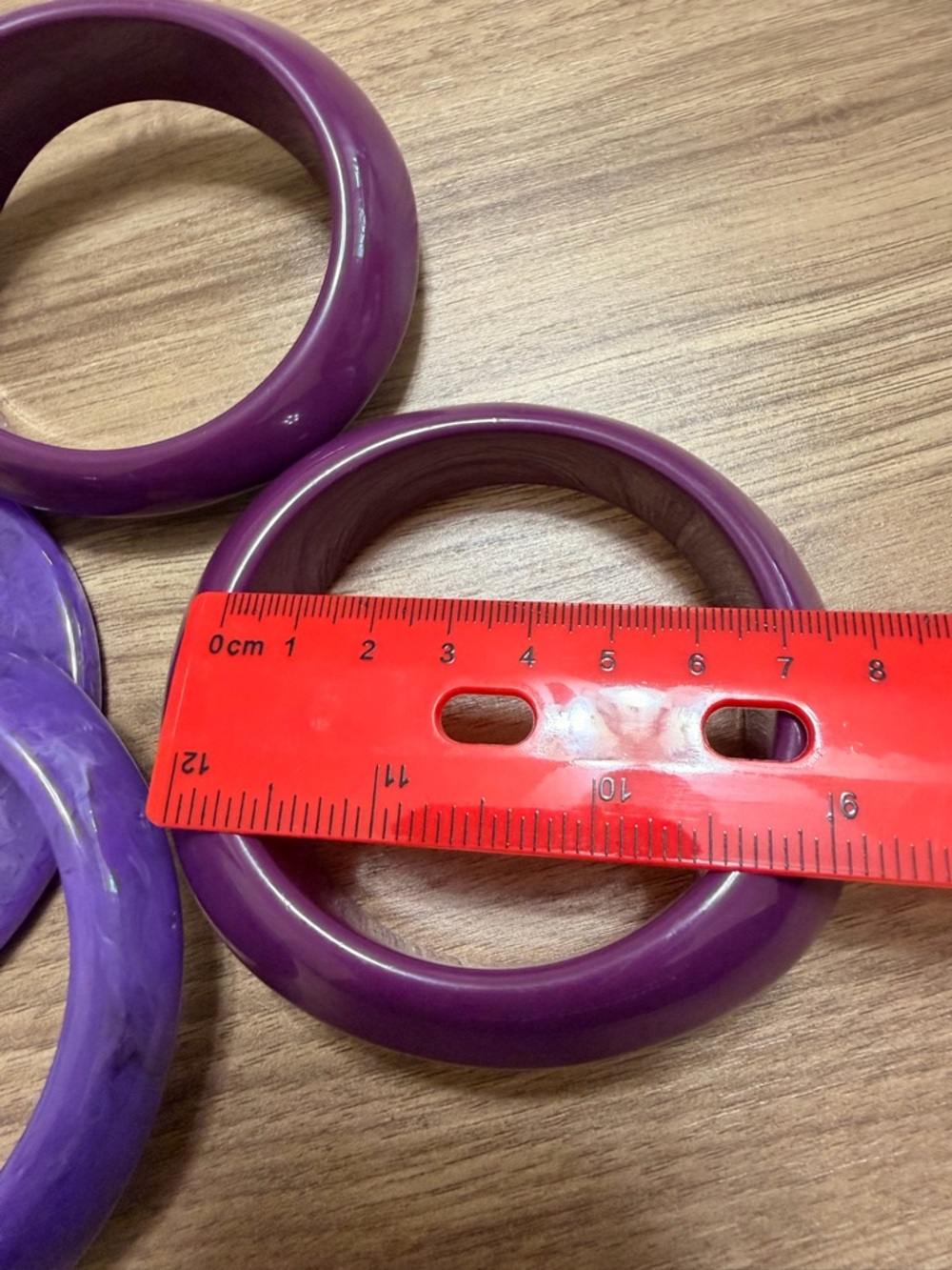 Sassy Jones Purple Resin Bangle Bracelet Set - Picture 4 of 6
